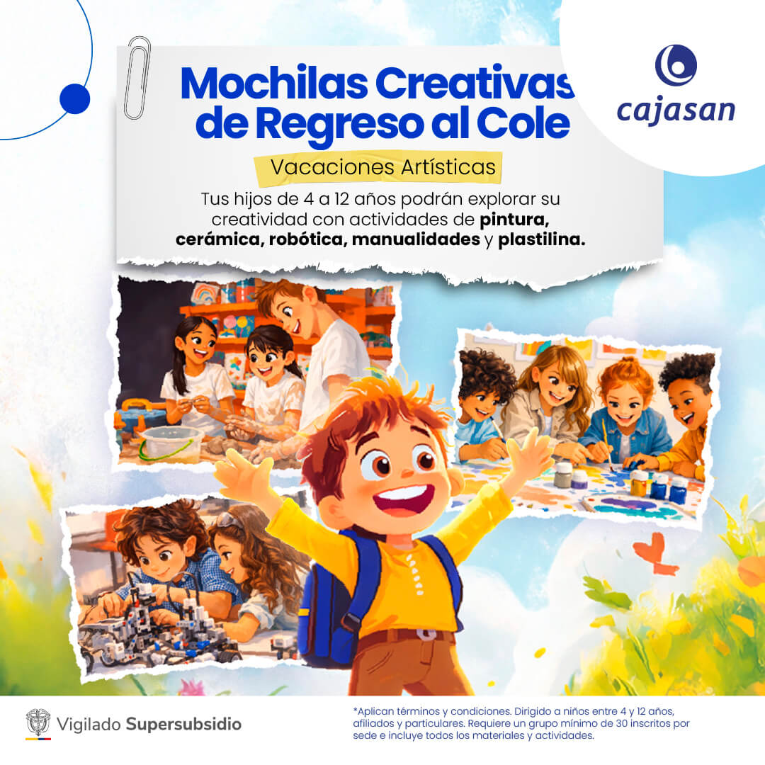 Banner del evento:Vacaciones Artísticas: Mochilas Creativas de Regreso al Cole