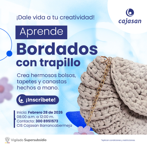 Banner del evento:Bordados con trapillo